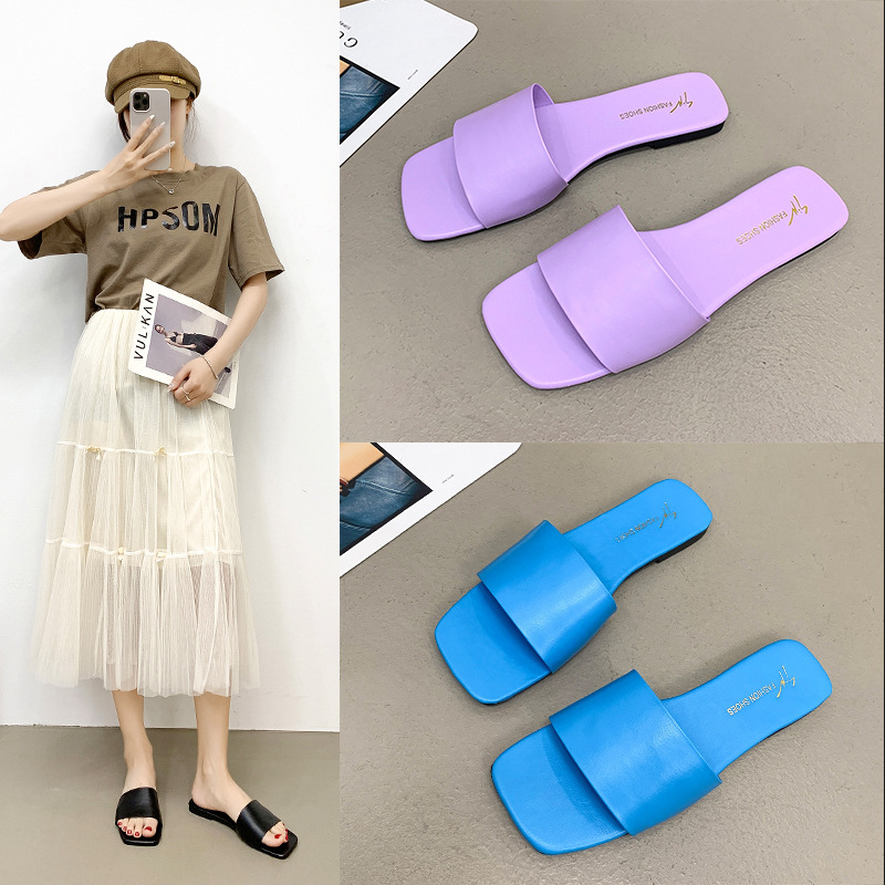 Women's Basic Solid Color Open Toe Slides Slippers display picture 3