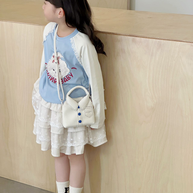 Tendencia personales bolsas de ropa de chicas modas simples de color sólido mini mochila de bebé 2025 nueva bolsa para niños