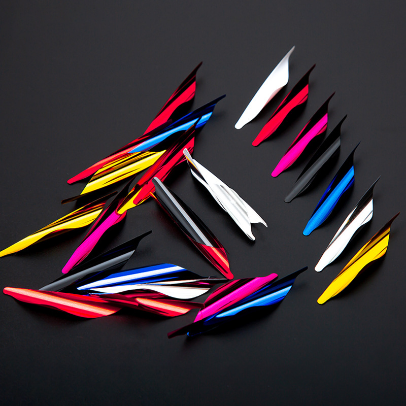 箭羽1.8英寸螺旋羽反曲复合弓竞技射箭碳箭混碳玻纤箭杆通用