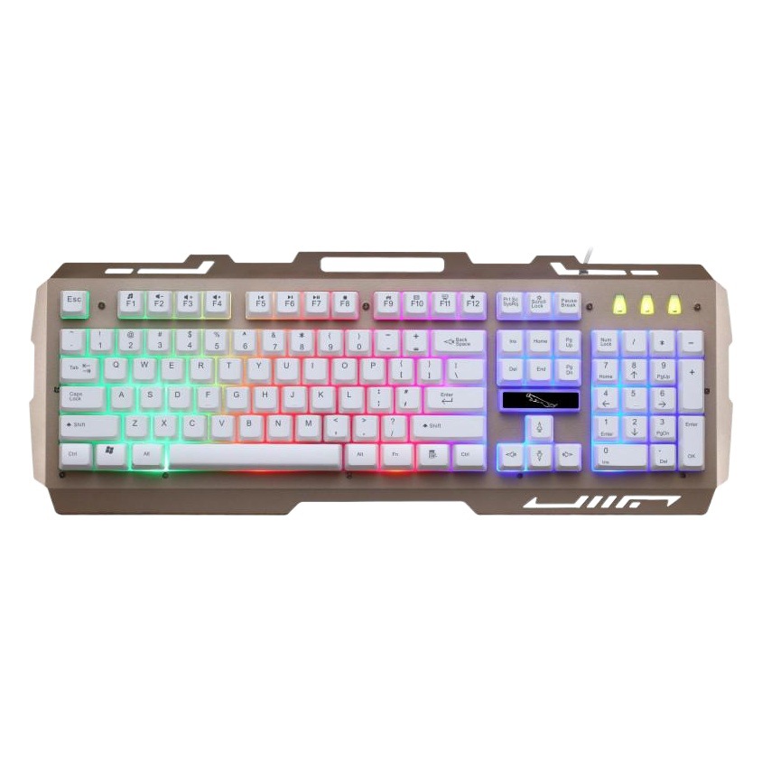 Teclado persiguiendo leopardo G700 con cable portátil sensación mecánica metal luminoso teléfono móvil soporte teclado para juegos