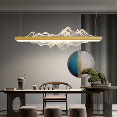 Wabi-sabi retro style tea room pendant lamp Zen Chinese restaurant light Chinese style bar lighting designer landscape pendant lamp