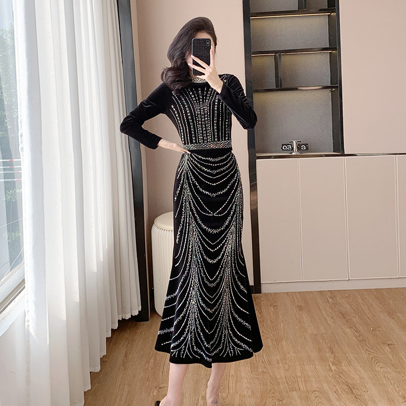 Cross-border supply 2024 winter new temperament fashion collar top heavy industry socialite skirt dress suit Cross-border supply 2024 winter new temperament fashion collar top heavy industry socialite skirt dress suit