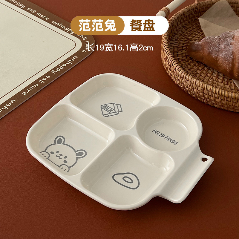 Platos de comida rápida de múltiples comparticiones, platos de plástico, platos de buffet, platos de desayuno cuantitativos para el hogar