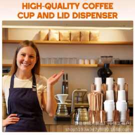 木质咖啡杯盖收纳架咖啡店一次性纸杯吸管整理架奶茶店杂物收纳架