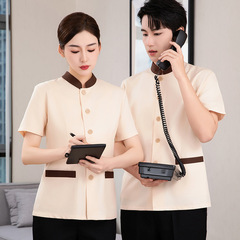 ホテル作業服、夏服、女性ホテル客室清掃員清掃服、半袖清掃員清掃員秋冬スーツ