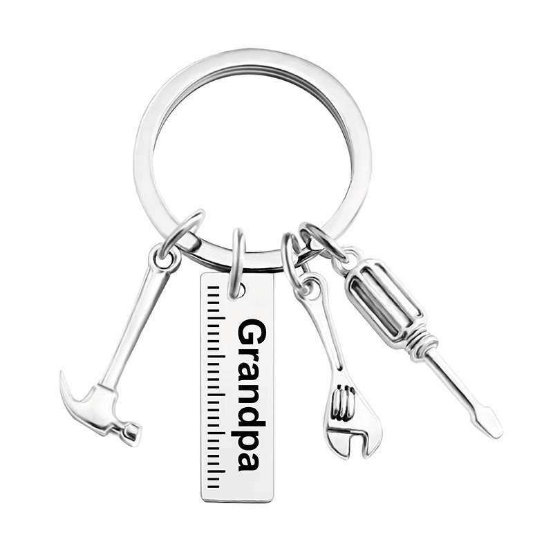 Simple Style Style Simple Style Letter Hammer Metal Men's Bag Pendant Keychain