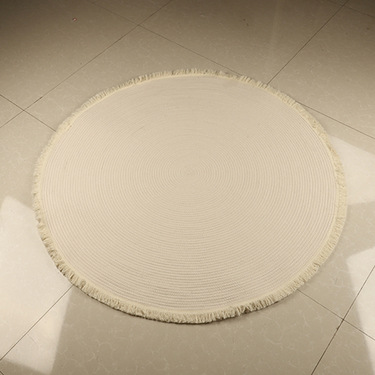 Yute nórdico trenzado alfombra de frascos tejido de cuerda balcón alfombra de ventana de techo alojamiento decoración de estudio mesa de té alfombra de mesa de té