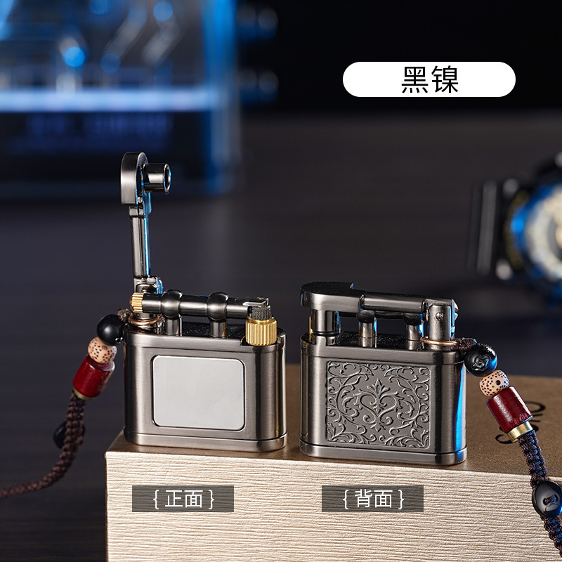 L2508迷你煤油打火机抬臂老式砂轮合金机身精致小巧送礼DIY批发|undefined