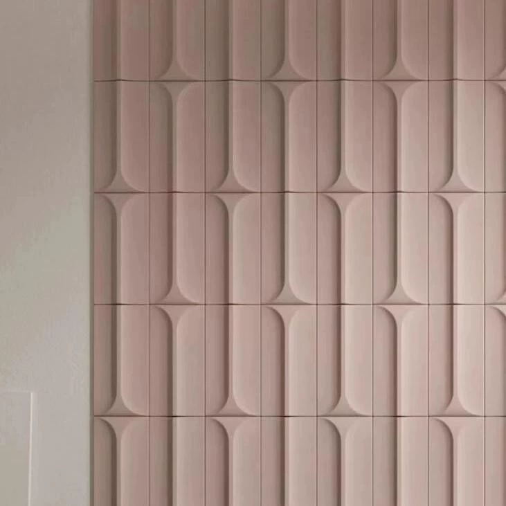 Custom hotel villa tall wooden carved relief leather-embossed embossed background wall decorative panel leather art