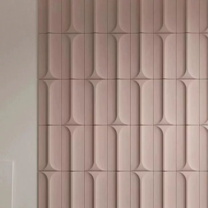 Custom hotel villa tall wooden carved relief leather-embossed embossed background wall decorative panel leather art