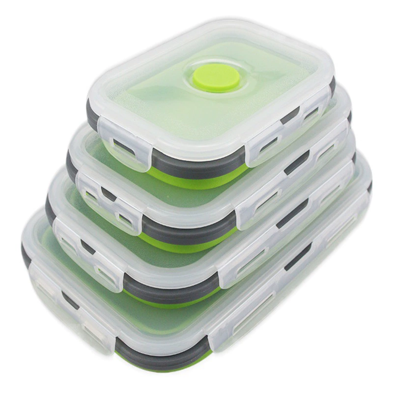 Производители в наличии Силиконовая коробка для завтрака Складная микроволновая печь Силиконовая коробка для завтрака Коробка для хранения холодильника костюм