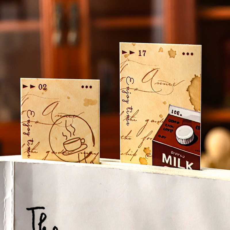 Mulan Bookmark Cafe Wandering Series Coffee Theme Estudiante Lectura Marcador Lectura Tarjeta de marcado Tarjeta de mensaje