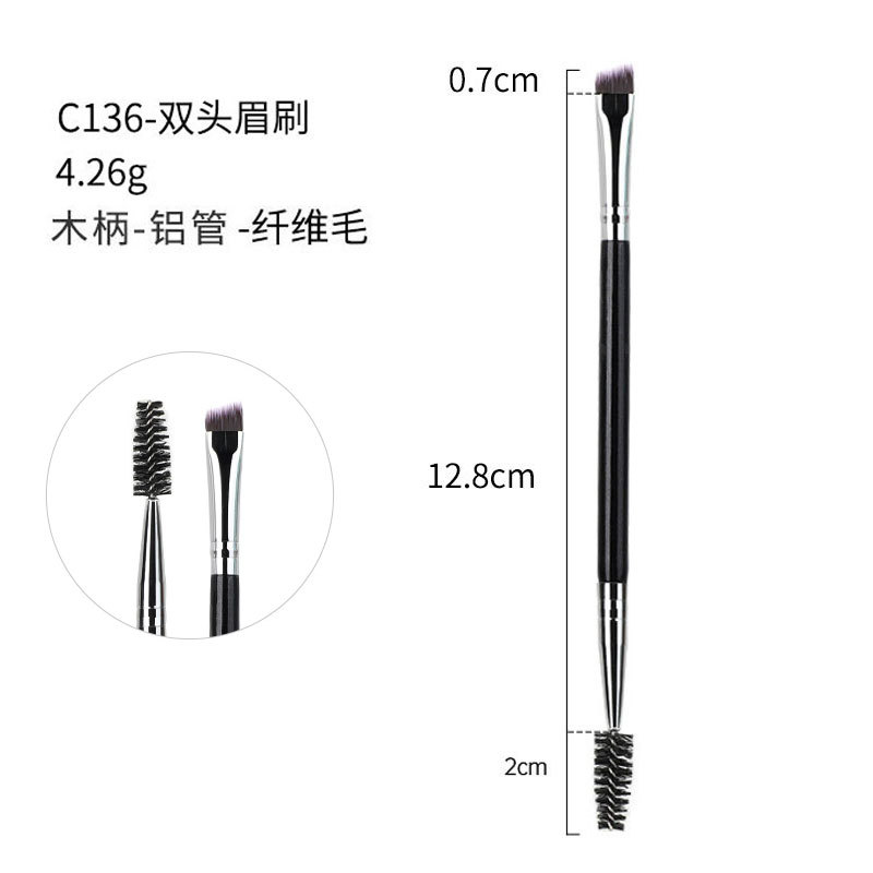 40 sets de cepillo de maquillaje negro y plateado cepillo de sombra de ojos de alta calidad cepillo de concelador cepillo de base cepillo de herramientas de maquillaje conjunto completo