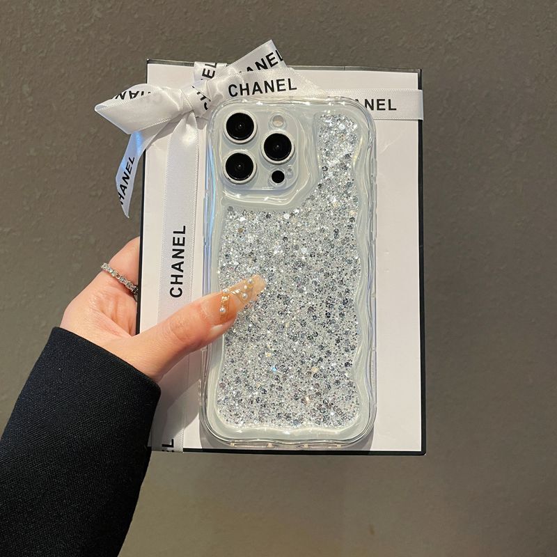 Ins Cool Style Suitable for Honor 300 Mobile Phone Case Glue Glitter Huawei P70 Transparent Nova13 Classy Cream