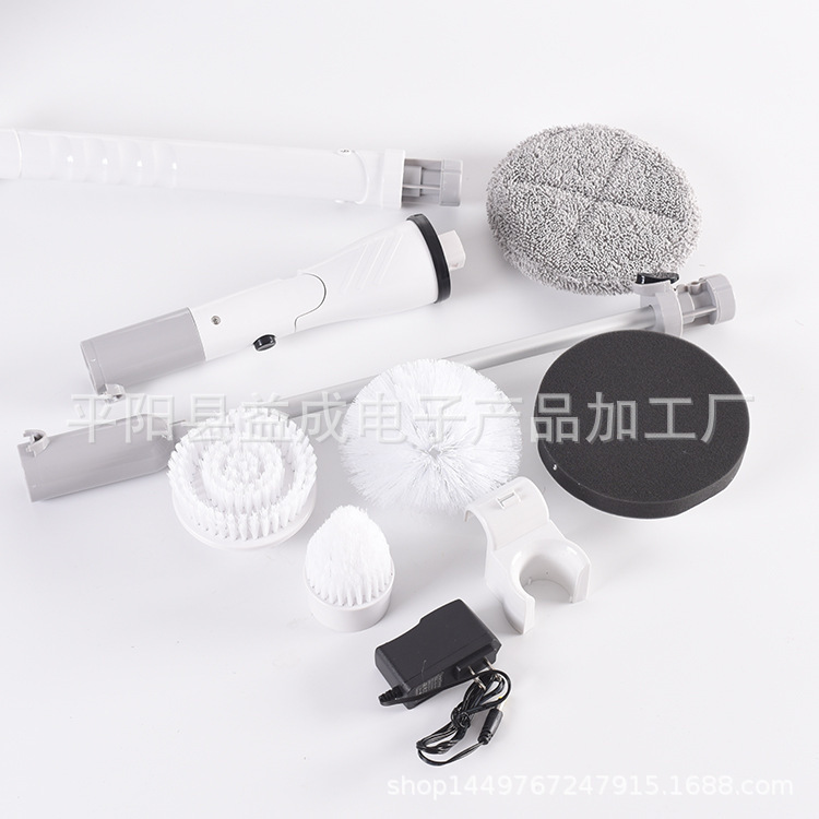 Electric Long Handle Cleaning Brush Household Elbow Bathtub Glass Cleaning Mop Wireless Charging Rotating Mop Special