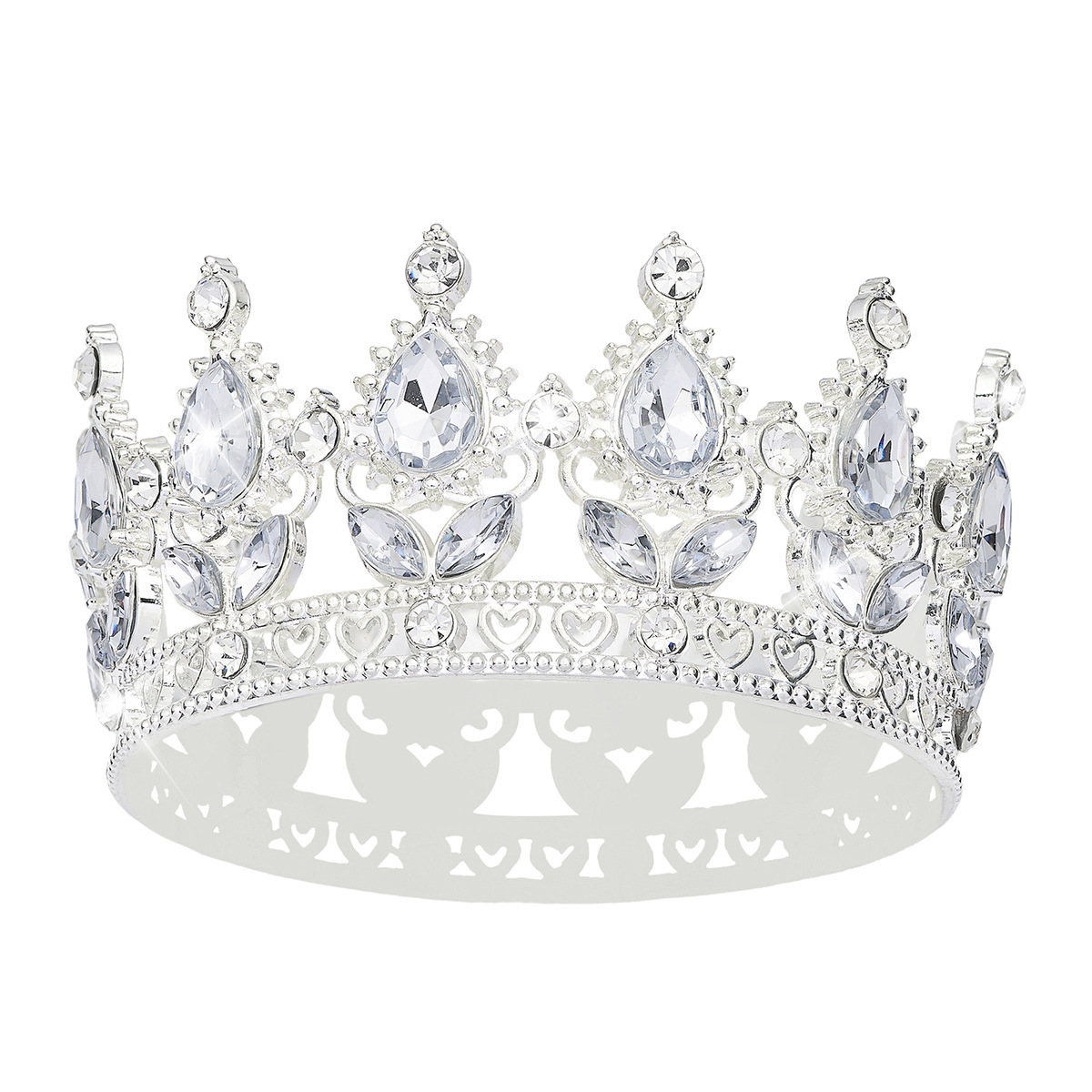 Corona de aleación con diamantes, mini corona para pastel de cumpleaños infantil, materiales de embalaje, decoración para pasteles, corona de novia mini