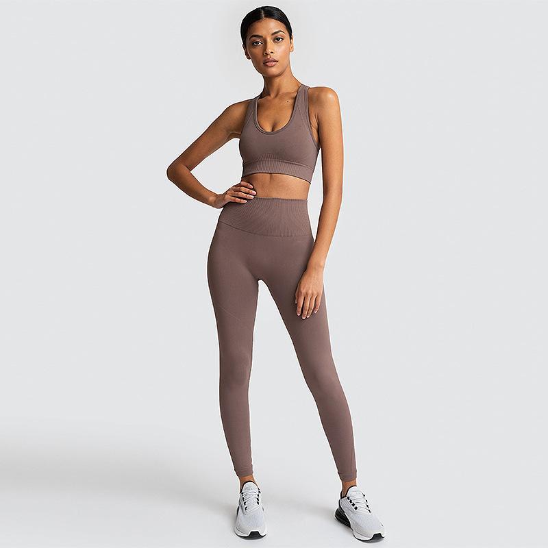 Seamless light support sport cami top & leggings set NSOUX48116