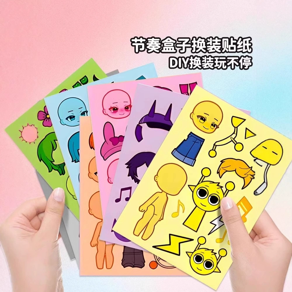 Коробка, наклейка, детские наклейки, игрушка для переодевания, DIY, новая коллекция