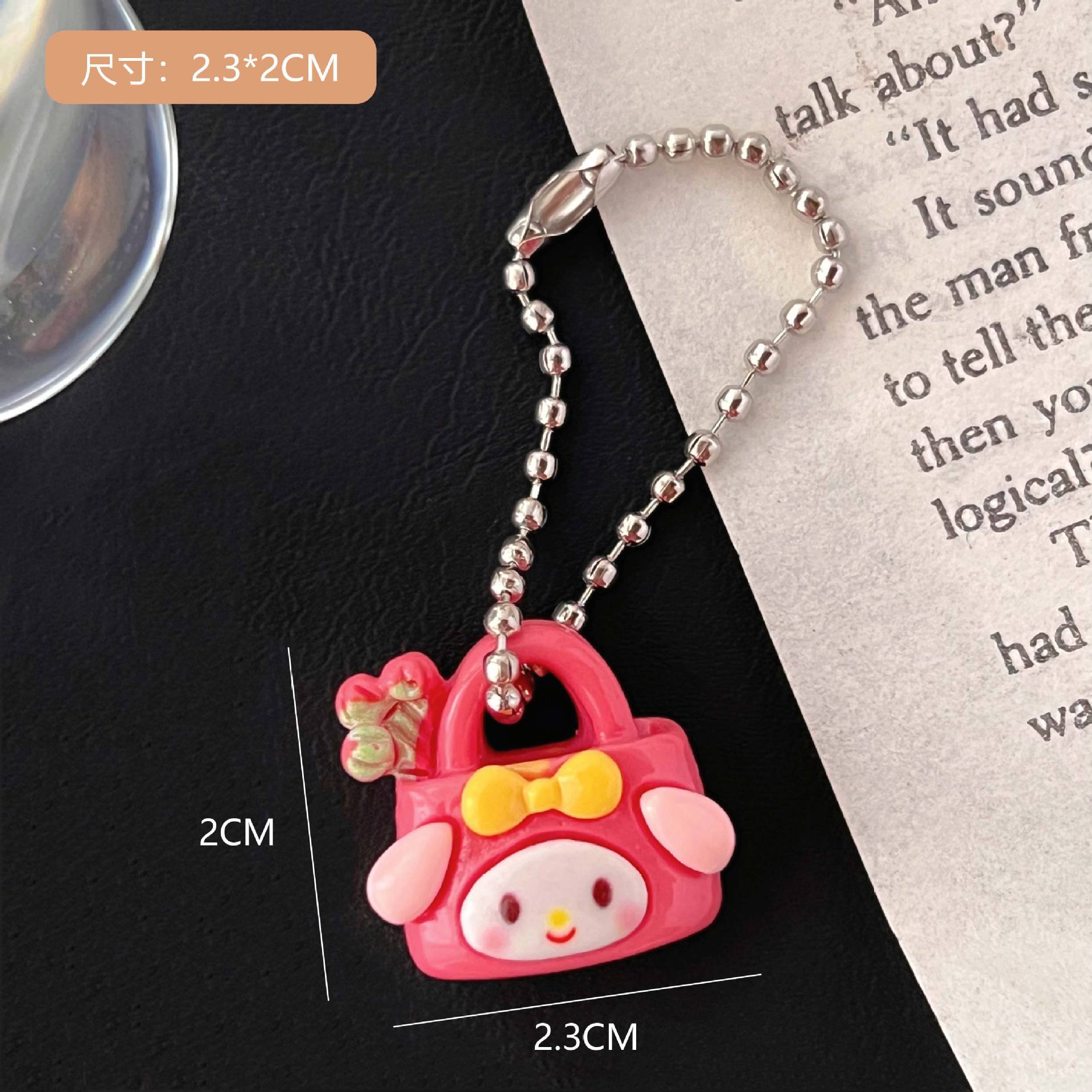 Colgante de oso con forma de corazón estilo japonés, accesorio para mochila, amuleto para niña, llavero de moda, decoración para bolso, celebridad de internet