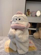 丑鱼大嘴鱼连体珊瑚绒睡衣女秋冬季搞怪加厚保暖大码长毛绒家居服