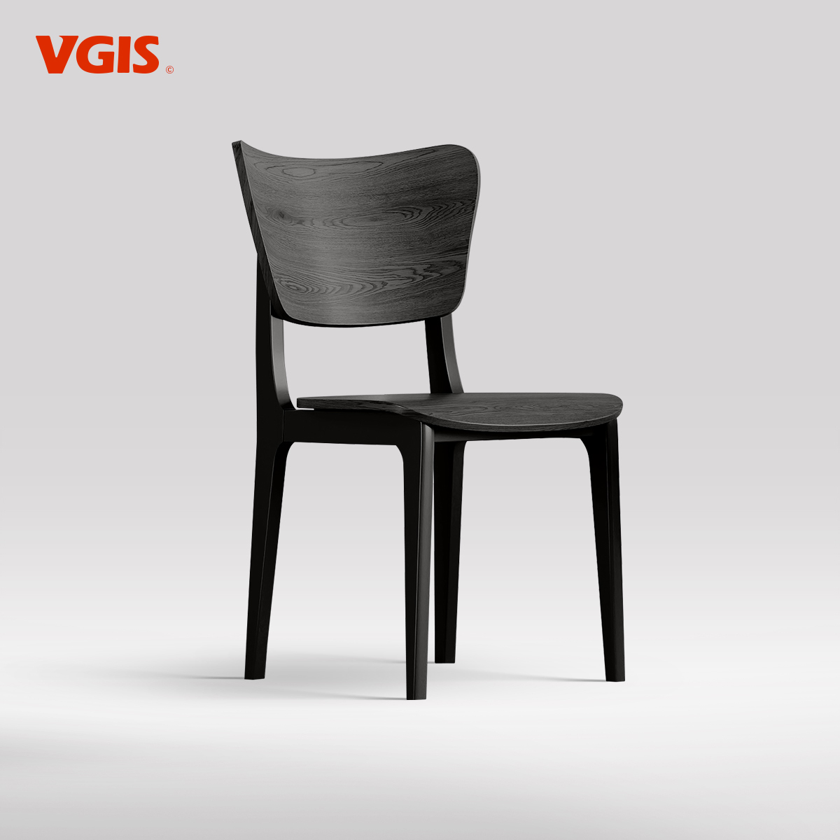 Foshan Italian Solid Wood Dining Chair Backrest Medieval Dining Chair Ash Wood High-End Retro Dining Table and Chairs Home Black Chair