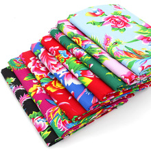 东北大花布棉绸布料人造棉面料纯棉服装布料凤凰牡丹加厚斜纹棉布