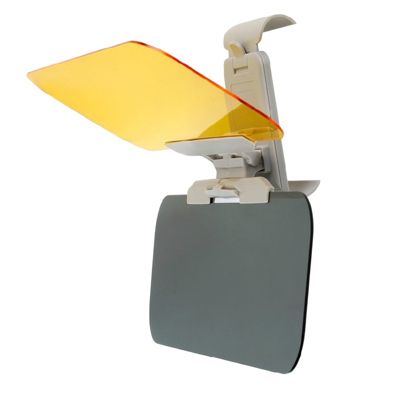 Gafas de conductor de automóvil día y noche de doble uso extra grande polarizado antideslumbrante anti-Alto haz de visión nocturna protección para los ojos clip de sombrilla