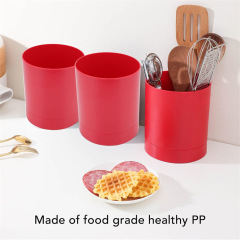 新款廚具收納筒 360度可旋轉筷子筒烹飪用具收納桶筷子籠餐具收納