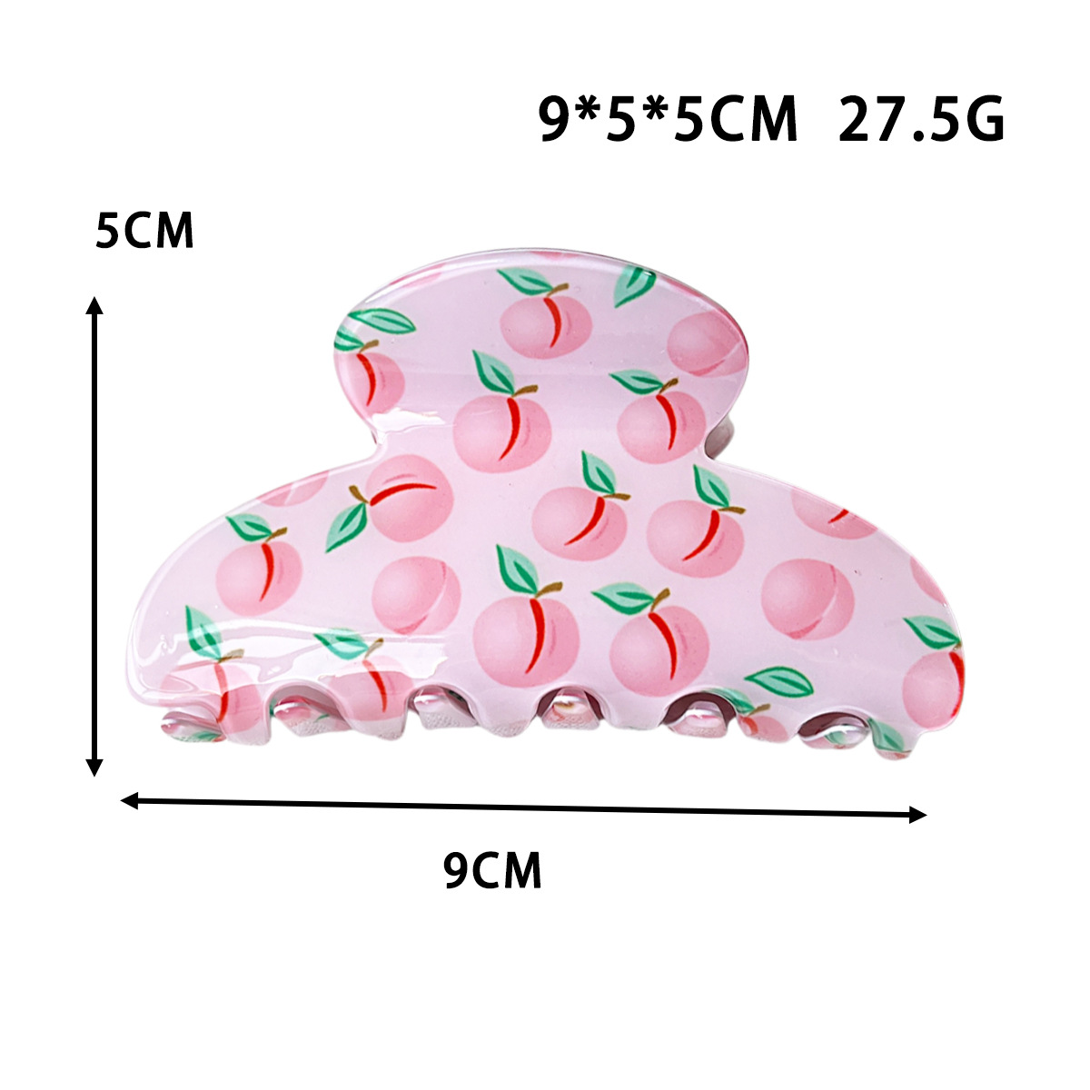 Coreano acrílico impresa pegando clips lindos clips de cabello de fruta clips de tiburón de tamaño grande dulce joyas de cabello de mujer