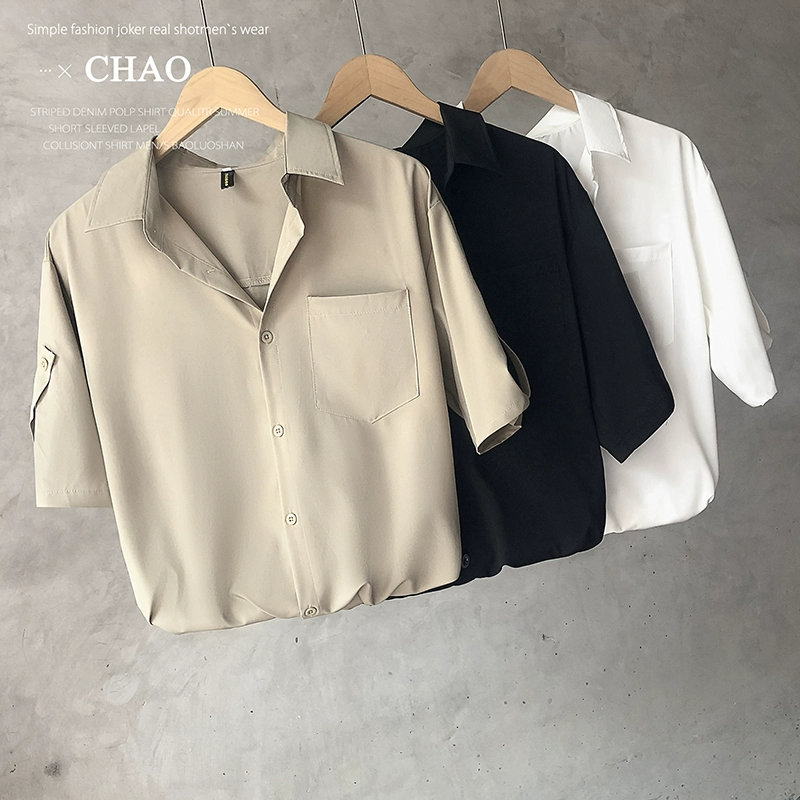 White summer trend thin silk shirt, oversize