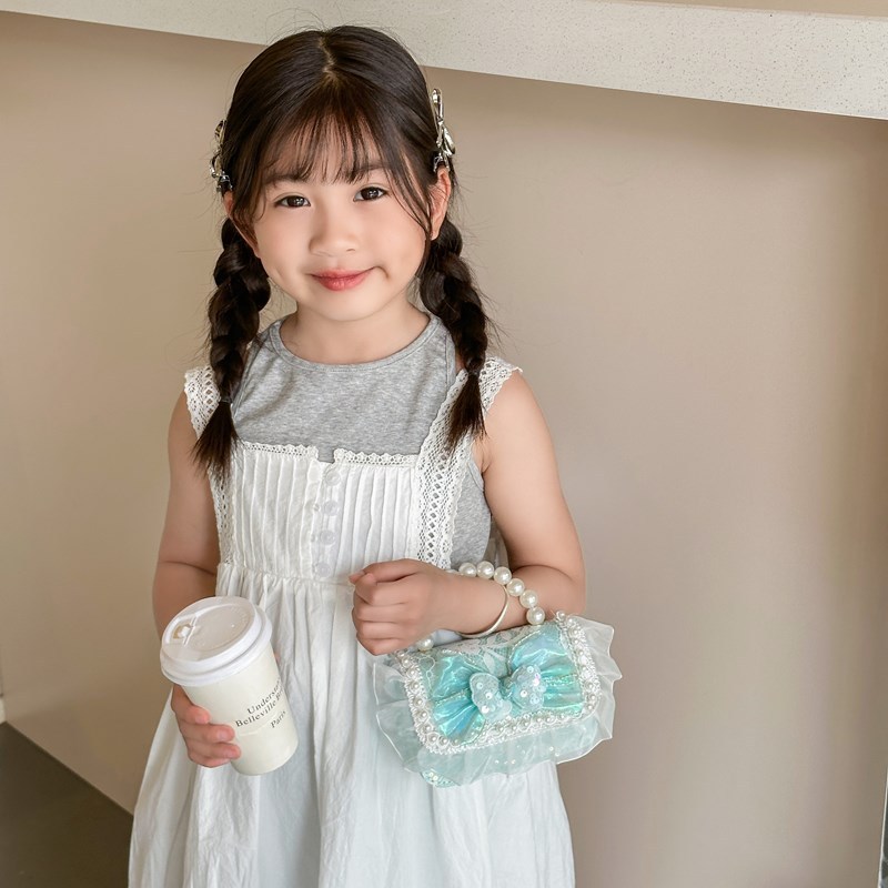 Estilo occidental princesa bandolera moda pequeña fragancia bowknot bandolera para niños y niñas nueva cadena mini bolso para niños