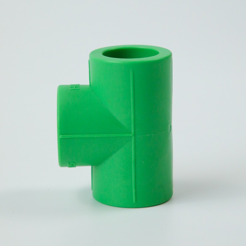PPR tubería de suministro de agua accesorios de fusión en caliente conector nuevo material igual diámetro reducción tee plomería accesorios de tubería fábrica de tuberías al por mayor