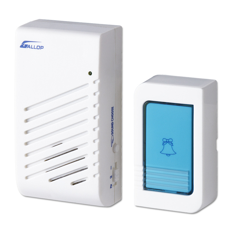 家用远距离遥控电子门铃无线门铃一拖一二直流防水音乐门铃批发