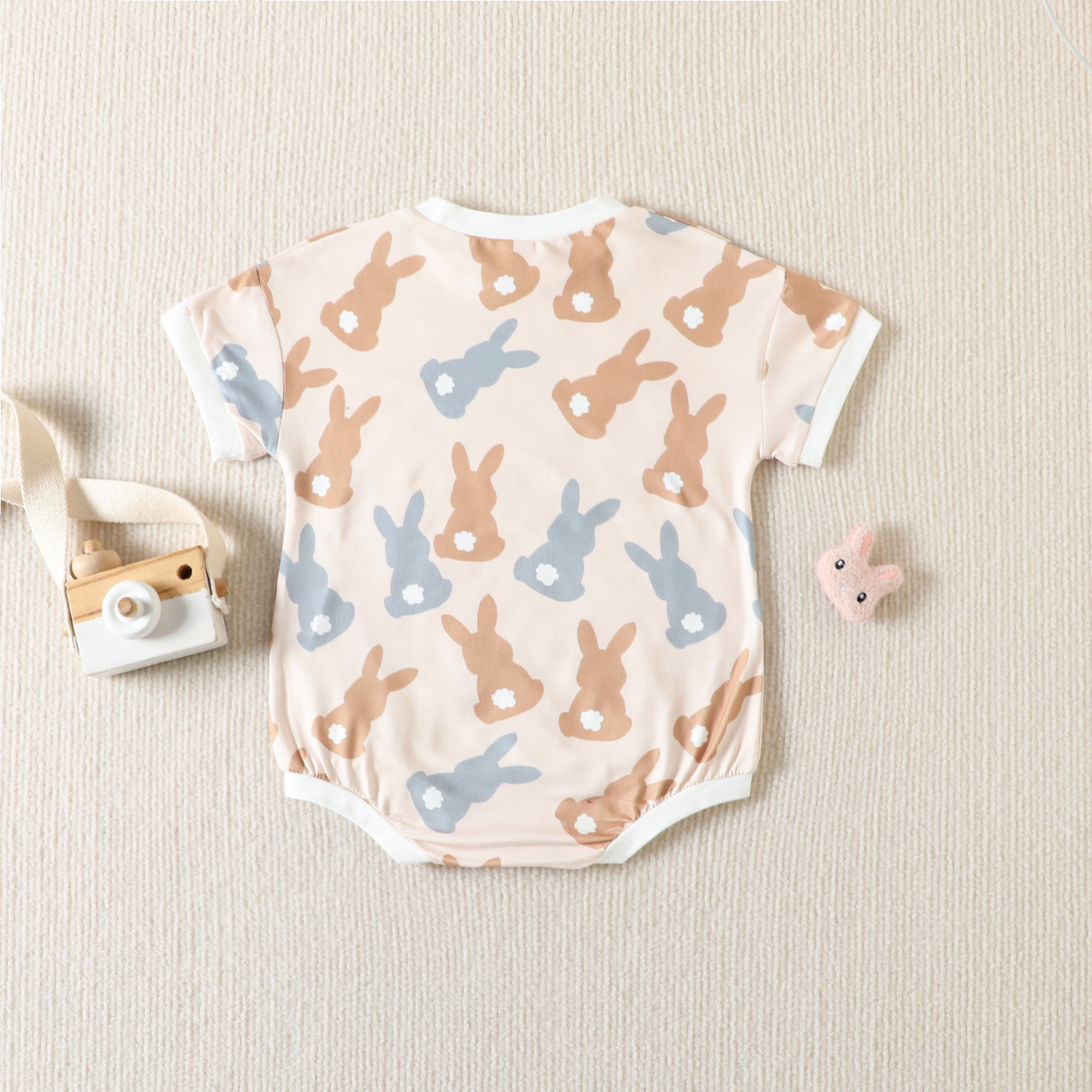 Easter Fashion Rabbit Carrot Cotton Baby Rompers display picture 2