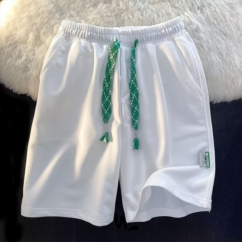 Pantalones cortos deportivos para hombres y mujeres de verano 2022 nuevos pantalones de longitud media estilo coreano negro pantalones cortos de pierna ancha rectos sueltos Casuales