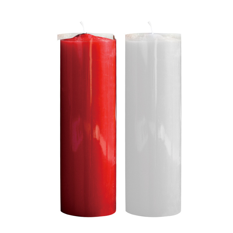 60 hours extra thick red and white household thick candles power outage lighting wedding smokeless candles church salary worship candles