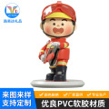 供应PVC公仔摆件 可来图制作滴胶公仔摆件消防员pvc立体公仔玩具