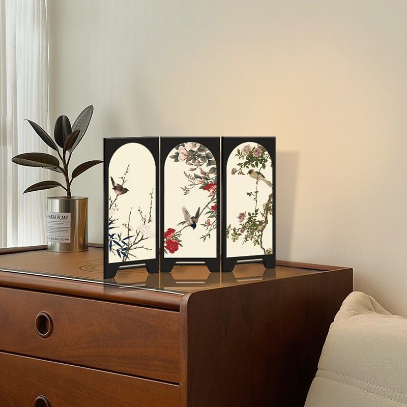 Fábrica directa nueva pantalla de escritorio china pinturas decorativas decoraciones de estilo medieval pinturas creativas de nicho