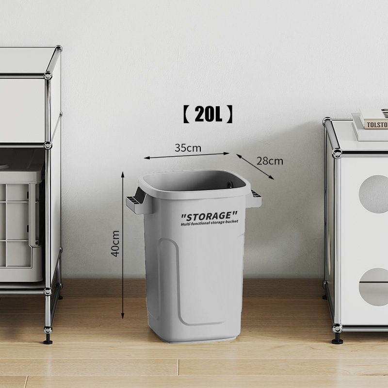 キッチンゴミ箱家庭用新しい大型蓋付き高さ紙バスケット家庭用屋外インダストリアルスタイル大容量ゴミ箱|undefined