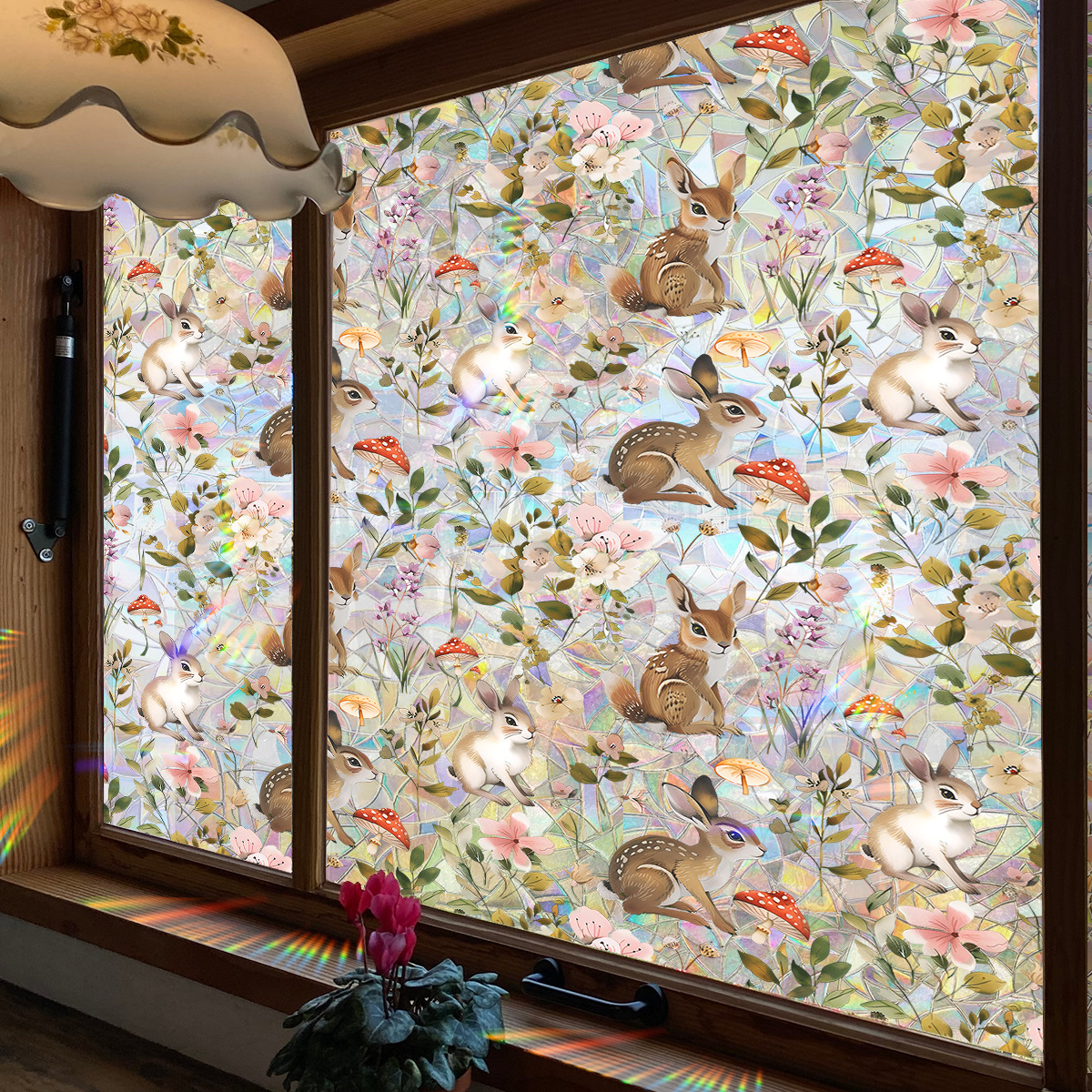 140g Weight Glass paster Home Textiles & Decor Type PVC Material Leaf Pattern Casual, Pastoral Style Casual Pastoral Leaf PVC Glass Paster Wall Art 200