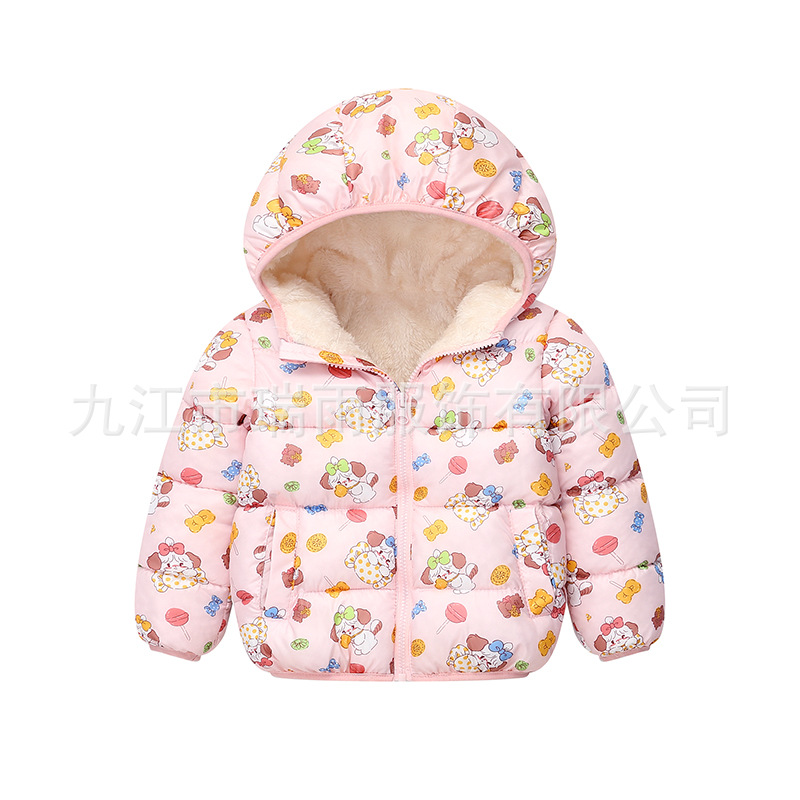 2025 Winter clothes new pattern Children Plush thickening Down Cotton have cash less than that is registered in the accounts men and women Cartoon Hooded cotton-padded clothes cotton-padded jacket