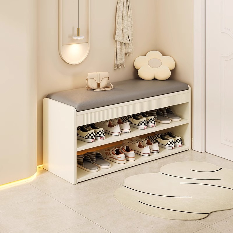 Estante de zapatos doméstico pequeño interior puerta estrecha estante de almacenamiento simple multicapa puerta de entrada dormitorio pequeño gabinete de zapatos de alquiler