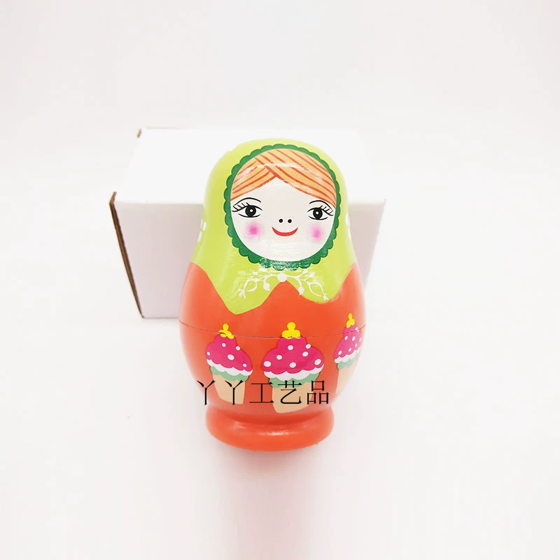 Пятимесячный (Five-level?) ice creamy belly girl Russian set baby birthday gift wooden craft gifts Valentine's Day decoration