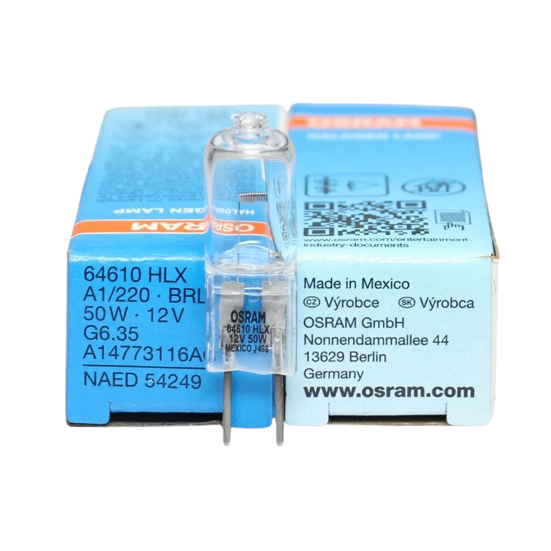 Osram HLX 64610 12V 50W NAED 54249 G6.35 BRL slit lamp microscope bulb