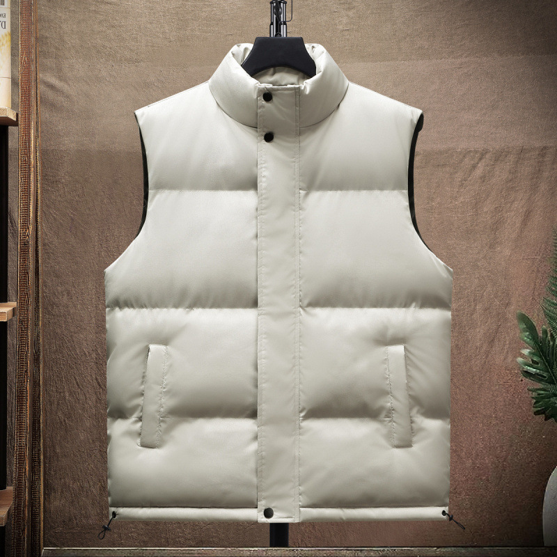 Otoño y invierno chaleco de algodón grueso unidad de equipo de hombres y mujeres de tamaño grande sin mangas logotipo de impresión de moda chaleco ropa de trabajo