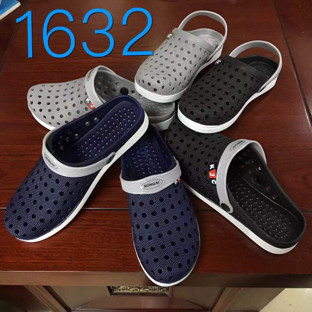 Summer Men's Beach Sandals Baotou Mesh Shoes Thick Sole Non-slip Drifting Plastic Wear-resistant Non-slip Factory Price Direct Supply