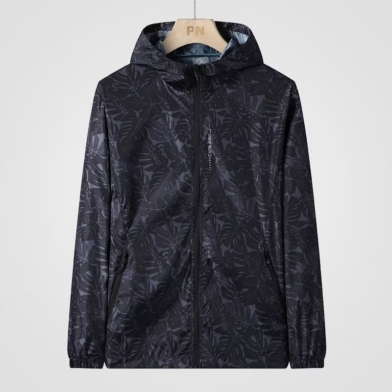 2025 verano nuevo chaqueta de pareja ligera y delgada, chaqueta de camuflamiento de marca de moda, chaqueta de secado rápido, chaqueta de protección solar