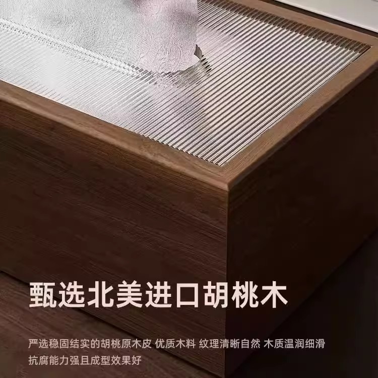 中国のクルミデスクトップペーパーボックスリビングルームライト高級コーヒーテーブル寝室オフィスティッシュボックスホテルナプキンボックス|undefined