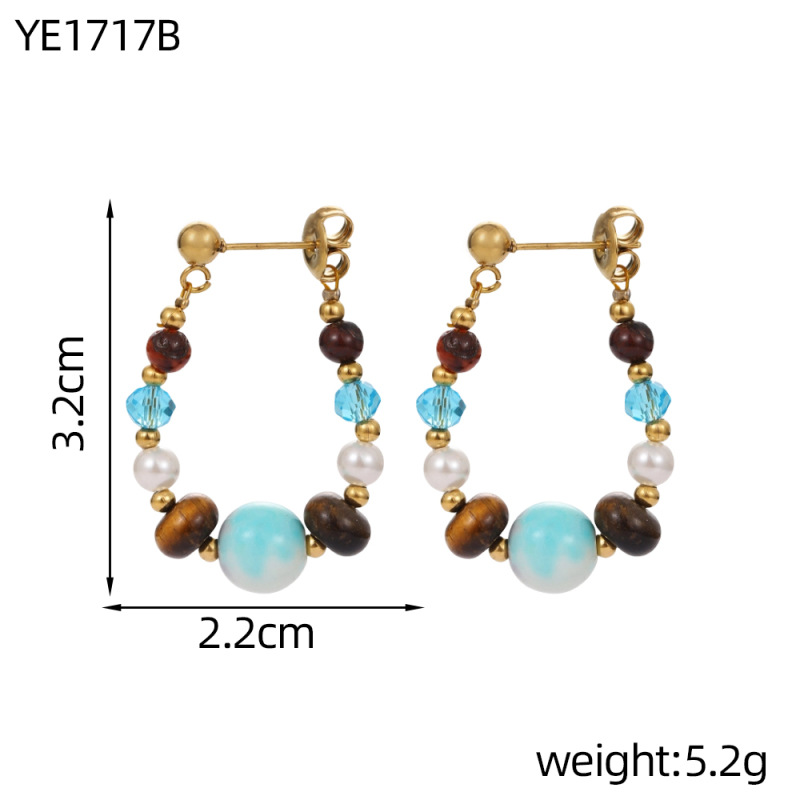 Premium Handmade Natural Stone Beaded Earrings For Women Boho_voghion.com