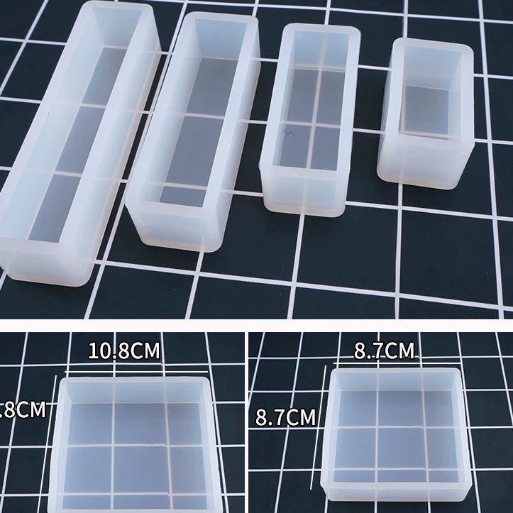 Rectangular silicone mold, cube, accessory, handmade, mirror effect
